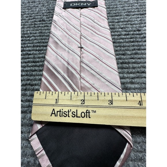 DKNY Silk Ties Mens Lot of 7 Mixed Patterns Striped Paisley Dots Neckties Dress - Picture 3 of 6